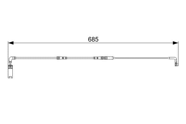 BOSCH 1987473003 Brake Pad Wear Warning Contact Rear Fits BMW 5 Series 6 Series