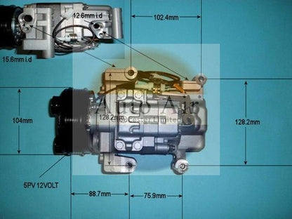 AUTO AIR 14-0079 Air Conditioning Compressor A/C Air Con Replacement 12V Voltage