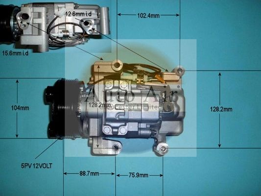 AUTO AIR 14-0079 Air Conditioning Compressor A/C Air Con Replacement 12V Voltage