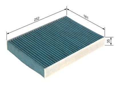 BOSCH 0986628557 Cabin Air Filter Fits Seat Mii Skoda Citigo VW Load Up UP!