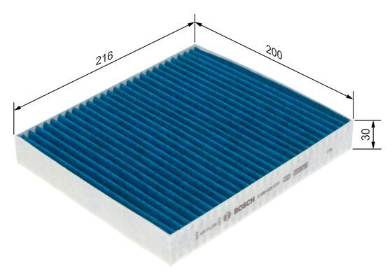 BOSCH 0986628574 Cabin Air Filter Fits Citroën Fiat Isuzu Mitsubishi Peugeot