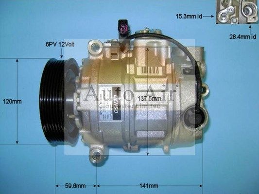 AUTO AIR 14-1456 Air Compressor A/C Air Con Air Conditioning Fits Audi A4 A8