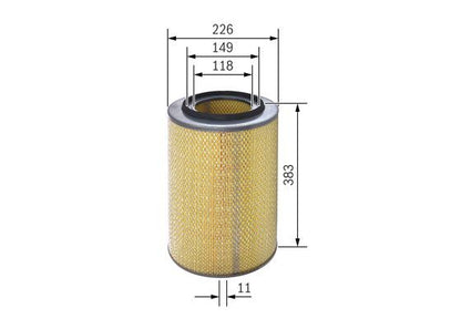 BOSCH 1457429966 Air Filter Fits PUCH PEGASO SETRA ACKERMANN NEW HOLLAND TEMSA