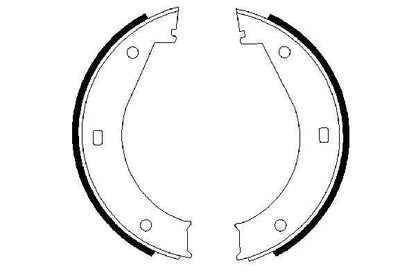 BOSCH 0986487211 Brake Shoe Set For Parking Brake Rear 25mm Width For Alpina BMW