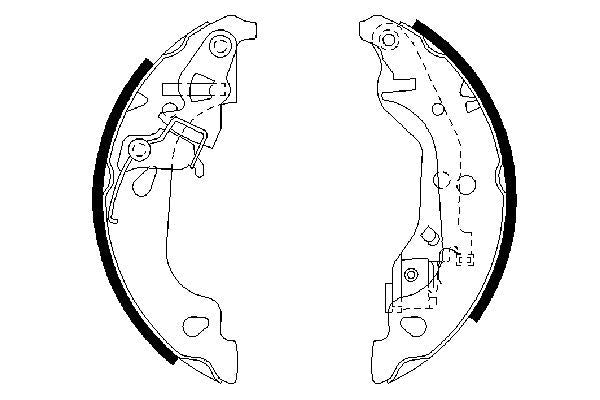 BOSCH 0986487597 Brake Shoe Set Rear 32mm Width Braking System Fits Fiat Punto