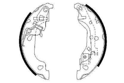 BOSCH 0986487597 Brake Shoe Set Rear 32mm Width Braking System Fits Fiat Punto