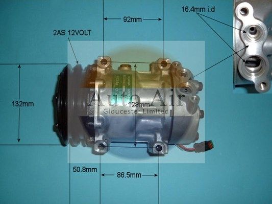 AUTO AIR 14-7981 Air Conditioning Compressor A/C Air Con Replacement 24V Voltage