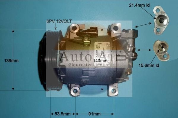 AUTO AIR 14-0002 Air Conditioning Compressor A/C Air Con Replacement For Nissan