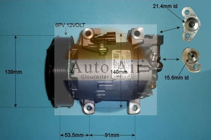 AUTO AIR 14-0002 Air Conditioning Compressor A/C Air Con Replacement For Nissan