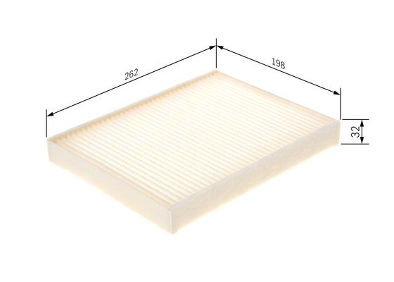 BOSCH 1987435120 Cabin Air Filter 262mm Length Particulate Fits BMW 5 Series