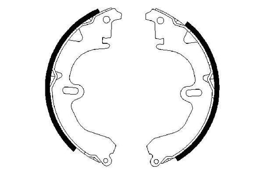 BOSCH 0986487203 Brake Shoe Set Rear 37mm Width Braking System Fits Toyota