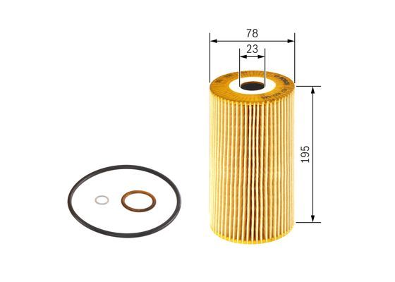 BOSCH 1457429646 Oil Filter 78mm Outer Ø Insert Fits Mercedes-Benz T2/L