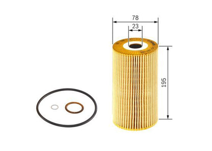 BOSCH 1457429646 Oil Filter 78mm Outer Ø Insert Fits Mercedes-Benz T2/L