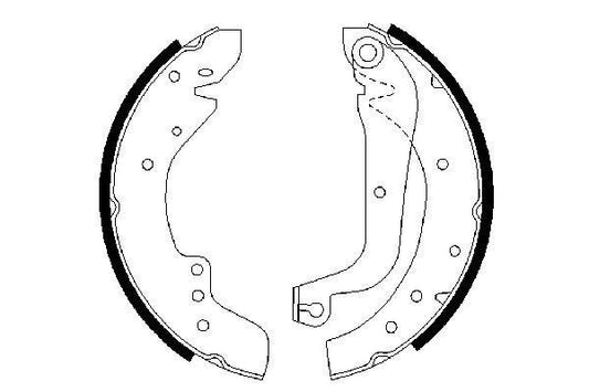 BOSCH 0986487547 Brake Shoe Set Rear 57mm Width Fits Renault Master Trafic