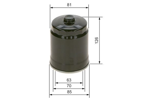 BOSCH 1457434103 Fuel Filter Spin-On 80.5mm Ø Fits Citroën Jeep Opel Vauxhall
