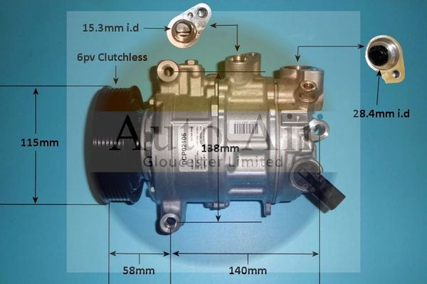 AUTO AIR 14-0762 Air Compressor A/C Air Conditioning Fits Audi Porsche VW