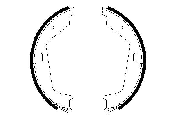 BOSCH 0986487623 Brake Shoe Set For Parking Brake Rear 25mm Width Fits Volvo