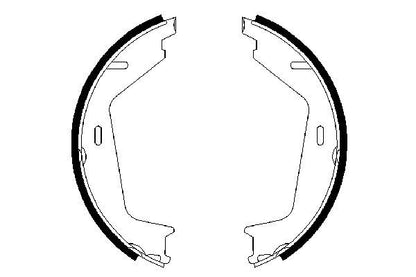 BOSCH 0986487623 Brake Shoe Set For Parking Brake Rear 25mm Width Fits Volvo