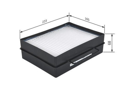 BOSCH 1987432153 Cabin Air Filter 165mm Length Particulate Fits RENAULT SCANIA