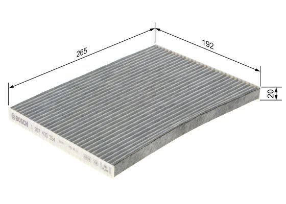 BOSCH 1987435554 Cabin Air Filter Fits Nissan Qashqai/Qashqai+2 X-Trail
