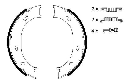 BOSCH 0986487610 Brake Shoe Set For Parking Brake Rear For Mercedes-Benz Puch VW