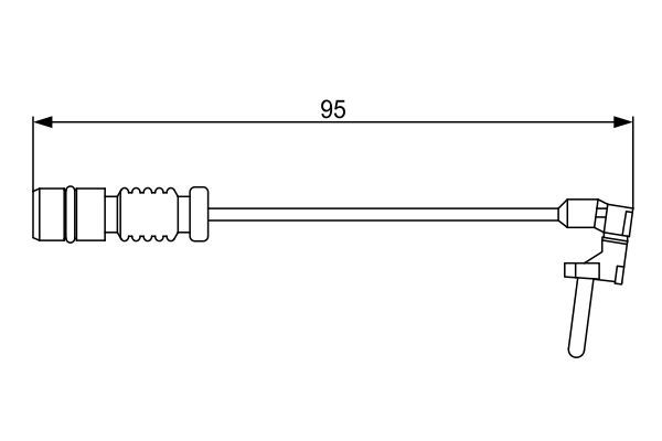 BOSCH 1987474901 Brake Pad Wear Warning Contact Front Fits Mercedes-Benz Puch
