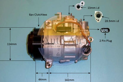 AUTO AIR 14-1767 Air Conditioning Compressor Fits Mercedes-Benz C-Class E-Class