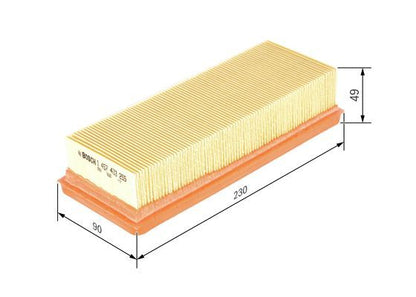 BOSCH 1457433255 Air Filter Fits Fiat Cinquecento Panda Punto Seicento / 600