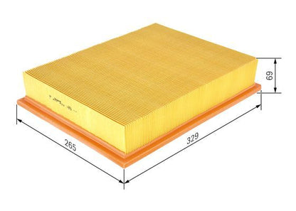 BOSCH 1457433753 Air Filter 329mm Length Insert Fits Mercedes-Benz V-Class Vito