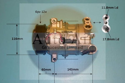 Auto Air 14-1734 Air Conditioning Compressor Fits Vauxhall Antara Astra Insignia