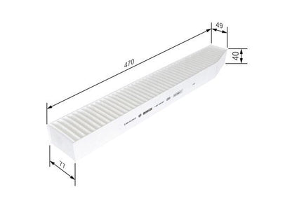 BOSCH 1987435007 Cabin Air Filter 470mm Particulate Fits Jeep Grand Cherokee