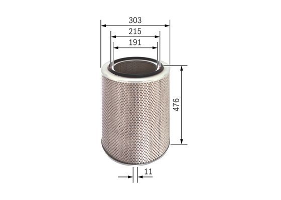 BOSCH 1457429969 Air Filter Fits KRAMER SULLAIR KRONE KAMAZ SETRA TEMSA MTU