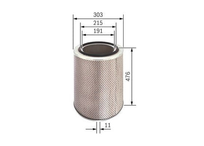 BOSCH 1457429969 Air Filter Fits KRAMER SULLAIR KRONE KAMAZ SETRA TEMSA MTU