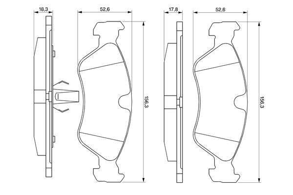 BOSCH 0986491900 Brake Pad Set For Disc Brake Front Fits Daewoo Opel Vauxhall