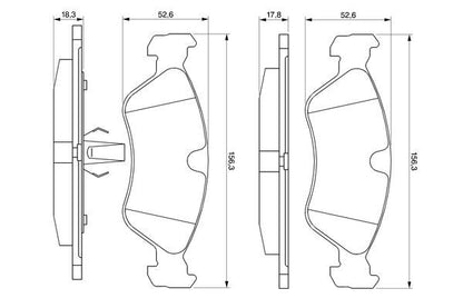 BOSCH 0986491900 Brake Pad Set For Disc Brake Front Fits Daewoo Opel Vauxhall