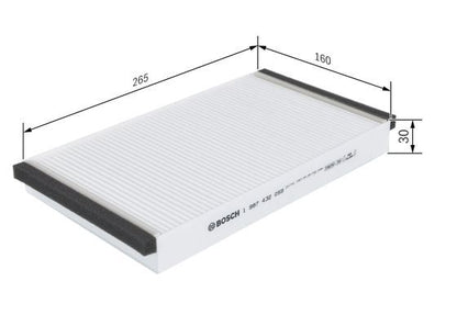 BOSCH 1987432059 Cabin Air Filter 265mm Fits Fiat Multipla Multipla Van