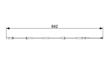 BOSCH 1987473544 Brake Pad Wear Warning Contact Rear 642mm Length Fits BMW Mini