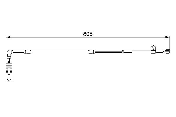 BOSCH 1987474943 Brake Pad Wear Warning Contact Front Fits BMW 3 Series Z4