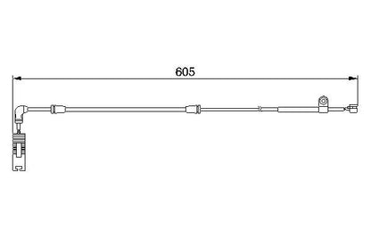 BOSCH 1987474943 Brake Pad Wear Warning Contact Front Fits BMW 3 Series Z4