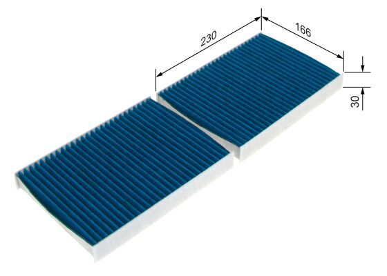 BOSCH 0986628571 Cabin Air Filter 230mm Activated Carbon Fits BMW Rolls-Royce