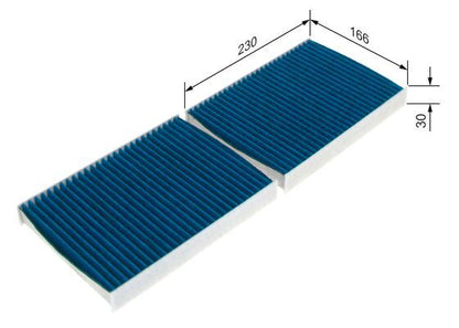 BOSCH 0986628571 Cabin Air Filter 230mm Activated Carbon Fits BMW Rolls-Royce