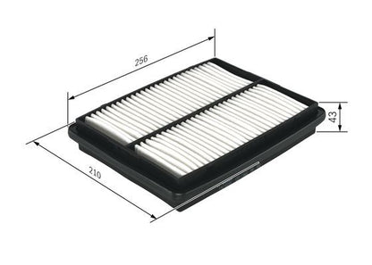 BOSCH 1457433037 Air Filter 256mm Insert Fits Suzuki Vitara VITARA / ESCUDO