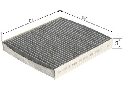 BOSCH 1987432433 Cabin Air Filter 217.5mm Fits Alfa Romeo 159 Brera Spider