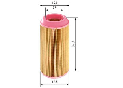 BOSCH 1457433557 Air Filter Fits BUCHER Schörling BOBCAT GEHL DOOSAN ARMATRAC