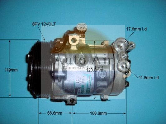 AUTO AIR 14-1512 Air Compressor A/C Air Conditioning Fits Suzuki Vauxhall