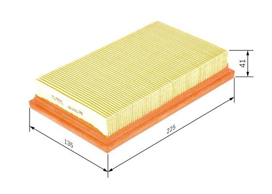 BOSCH 1457432146 Air Filter 225mm Fits Fiat Cinquecento Panda Seicento / 600