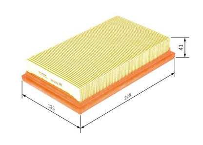 BOSCH 1457432146 Air Filter 225mm Fits Fiat Cinquecento Panda Seicento / 600