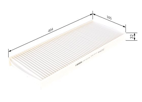 BOSCH 1987432091 Cabin Air Filter 404mm Fits Citroën Fiat Lancia Peugeot