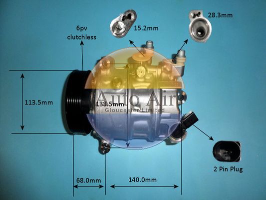 AUTO AIR 14-8421 Air Conditioning Compressor Fits Man TGE VW Crafter Transporter