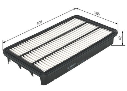BOSCH 1987429151 Air Filter 308mm Length Insert Fits Lexus Subaru Toyota
